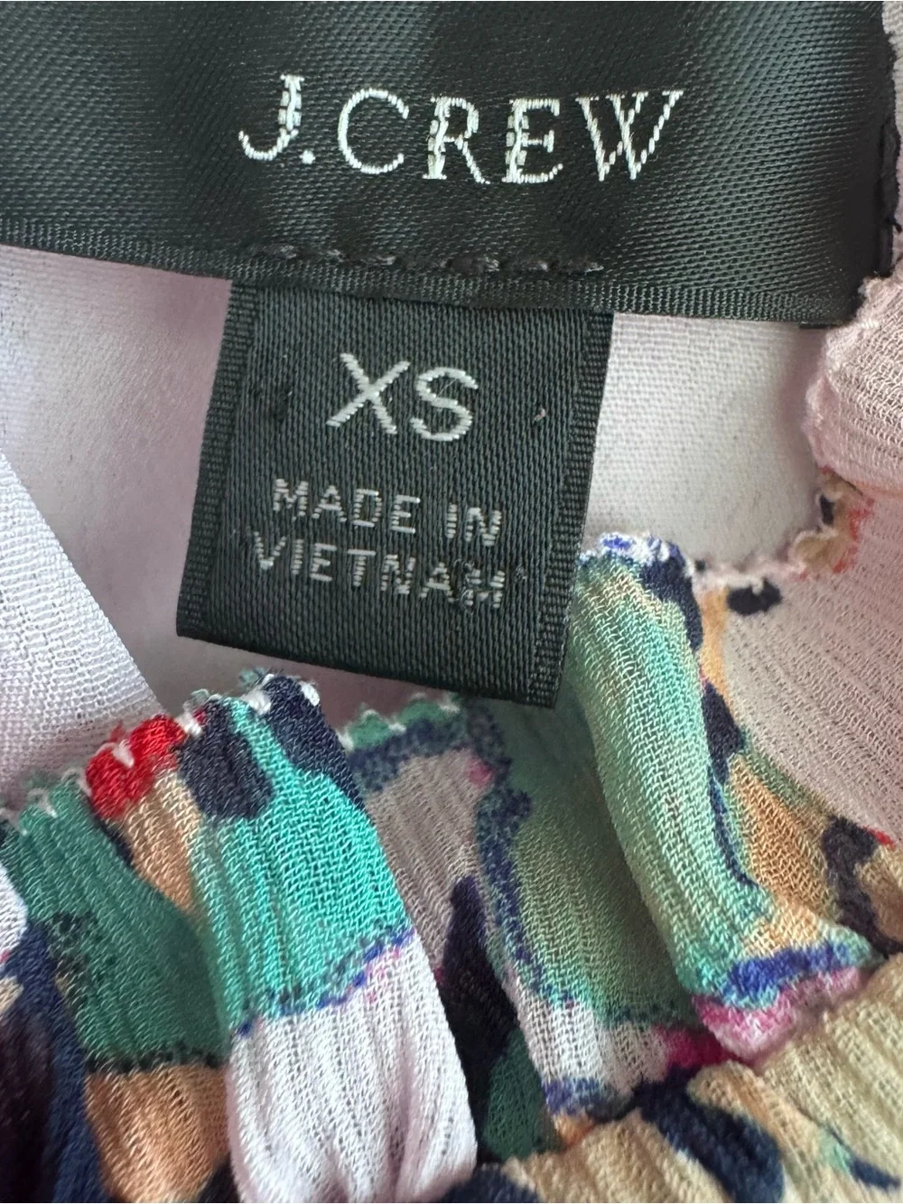 J. Crew smocked bodice